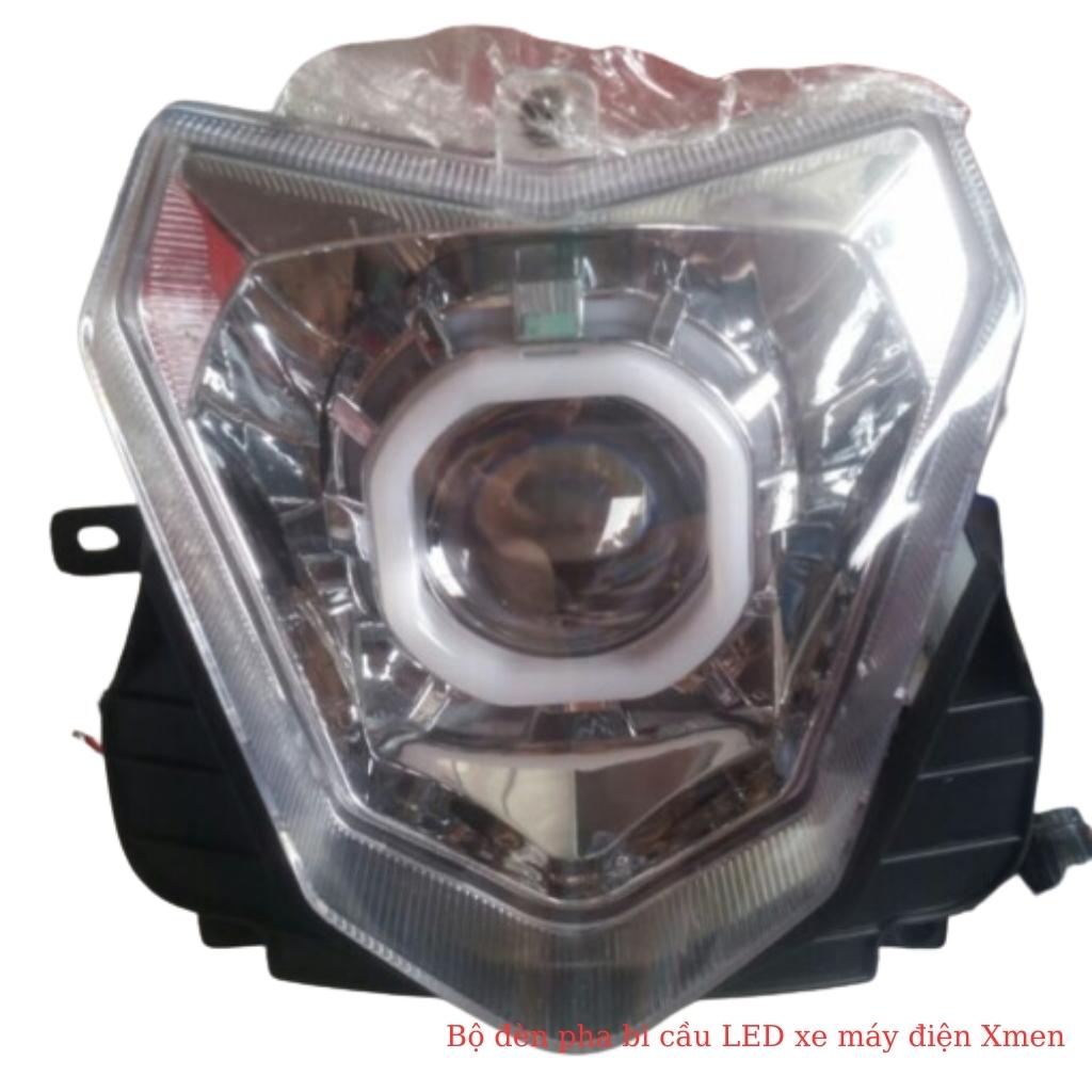 Bộ đèn pha bi cầu LED xe máy điện Xmen 1 Bộ đèn pha bi cầu LED xe máy điện Xmen