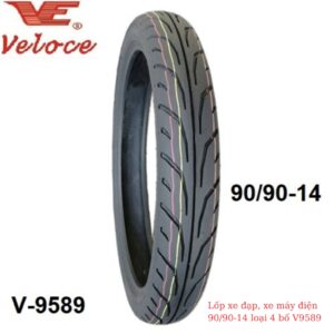 Lốp xe đạp, xe máy điện 90/90-14 V9589 6PR/TL loại 6 bố