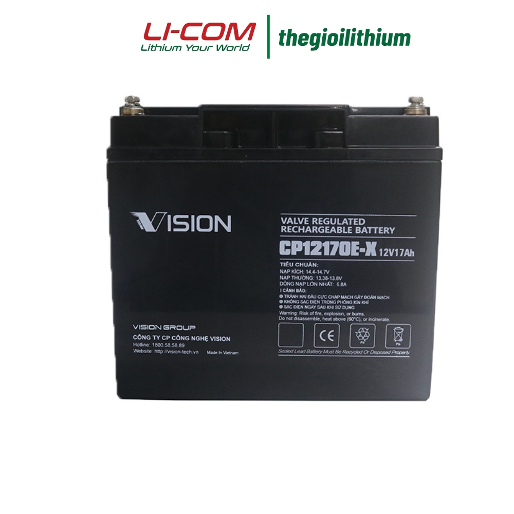 Ắc quy UPS Vision 12V, 17Ah CP12170E-X 5 Ắc quy UPS Vision 12V, 17Ah CP12170E-X - Ảnh 5