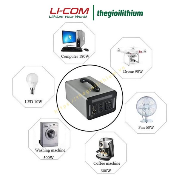 Pin lithium xách tay ngoài trời 500-1000w 1 Pin lithium xách tay ngoài trời 500-1000w