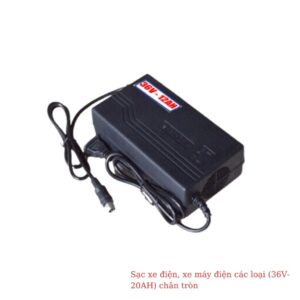 Sạc xe đạp điện, xe máy điện 36V-20Ah chân tròn 8 sac xe may dien cac loai 36v 20ah chan tron 1