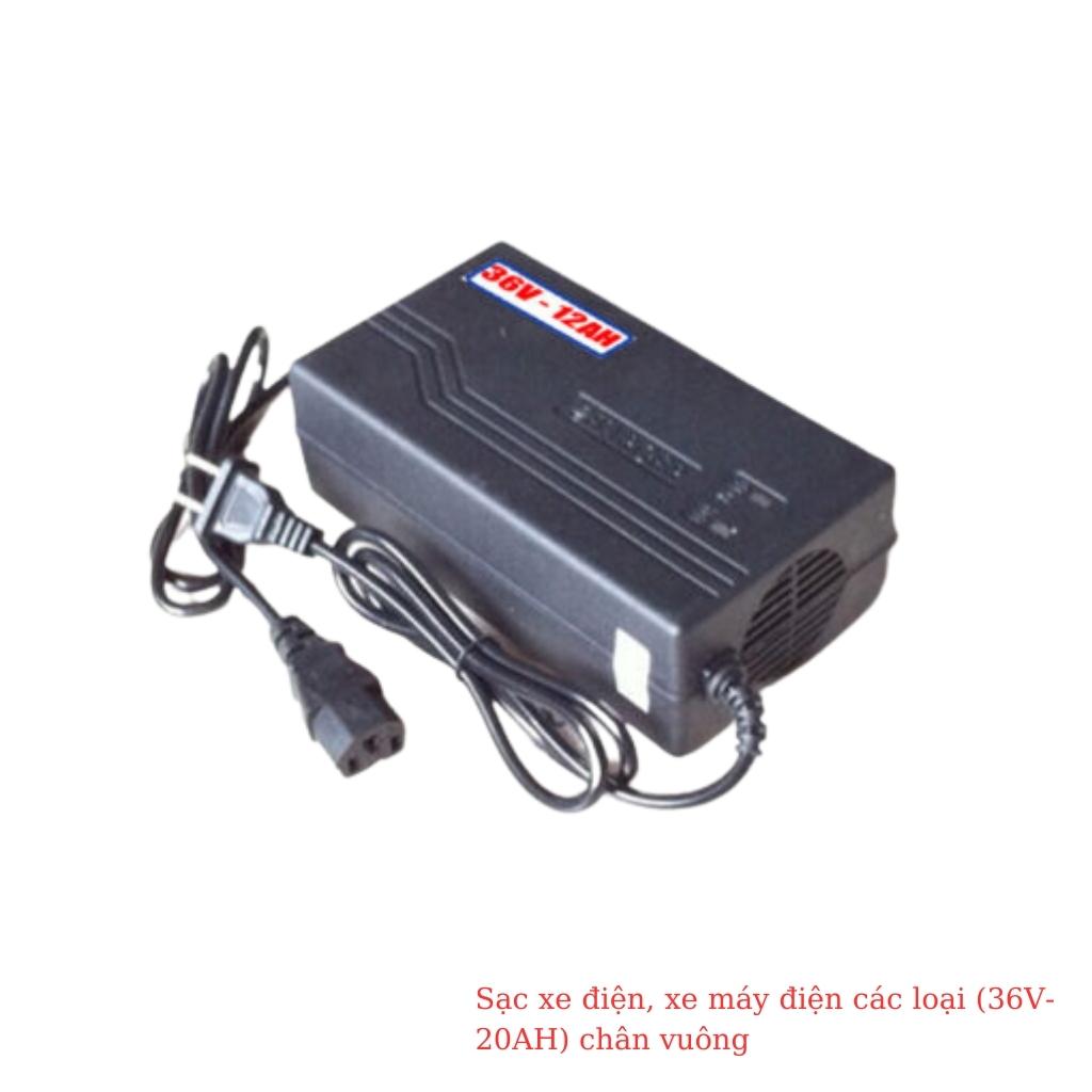 Sạc xe đạp điện, xe máy điện 36V-20Ah chân vuông cao cấp 1 Sạc xe đạp điện, xe máy điện 36V-20Ah chân vuông cao cấp
