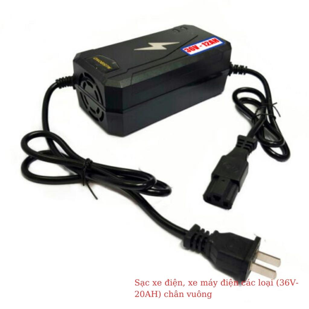 Sạc xe đạp điện, xe máy điện 36V-20Ah chân vuông cao cấp 6 Sạc xe đạp điện, xe máy điện 36V-20Ah chân vuông cao cấp - Ảnh 6