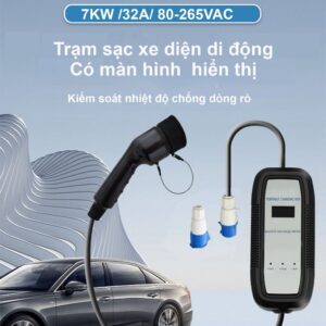 Sạc ô tô điện EV di động AC 32A 7KW có màn hình hiển thị GEV105