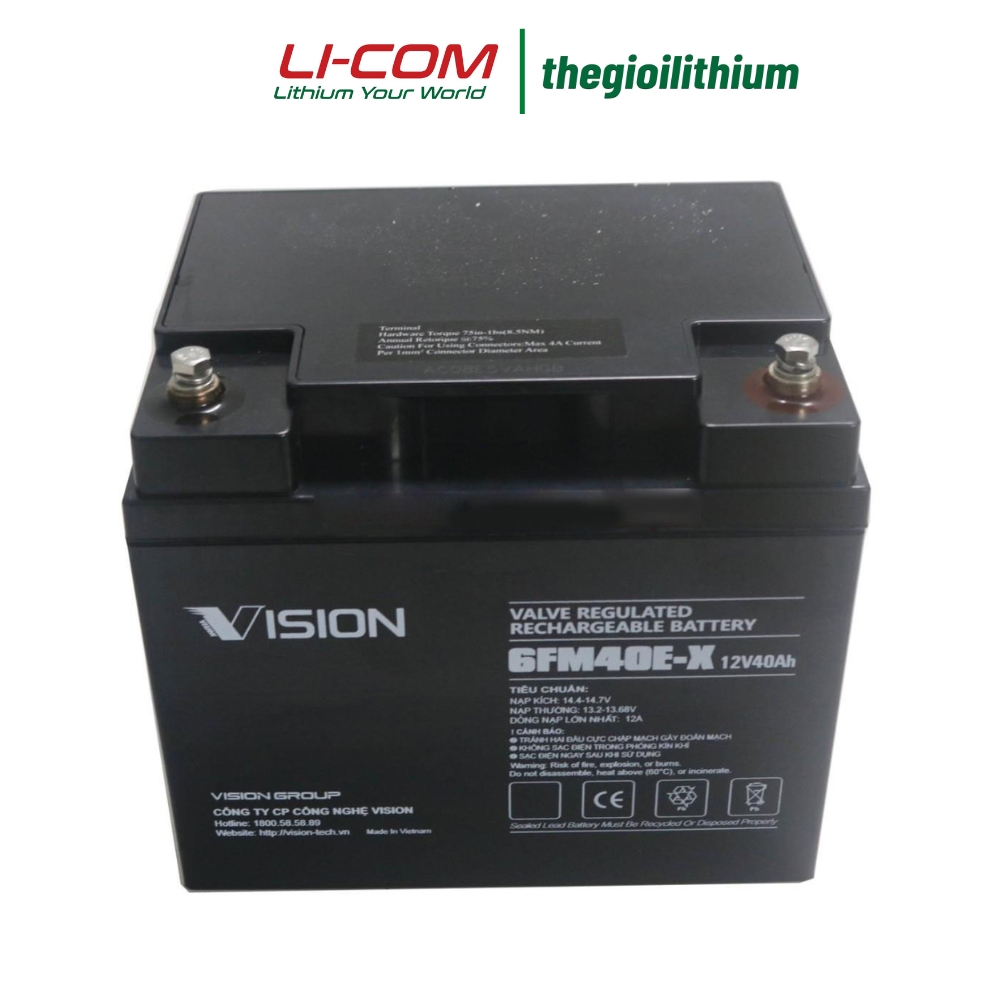 Ắc quy Viễn thông Vision 12V/40Ah 6FM40E-X 6 Ắc quy Viễn thông Vision 12V/40Ah 6FM40E-X - Ảnh 6