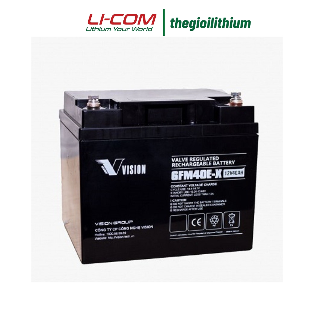 Ắc quy Viễn thông Vision 12V/40Ah 6FM40E-X 8 Ắc quy Viễn thông Vision 12V/40Ah 6FM40E-X - Ảnh 8